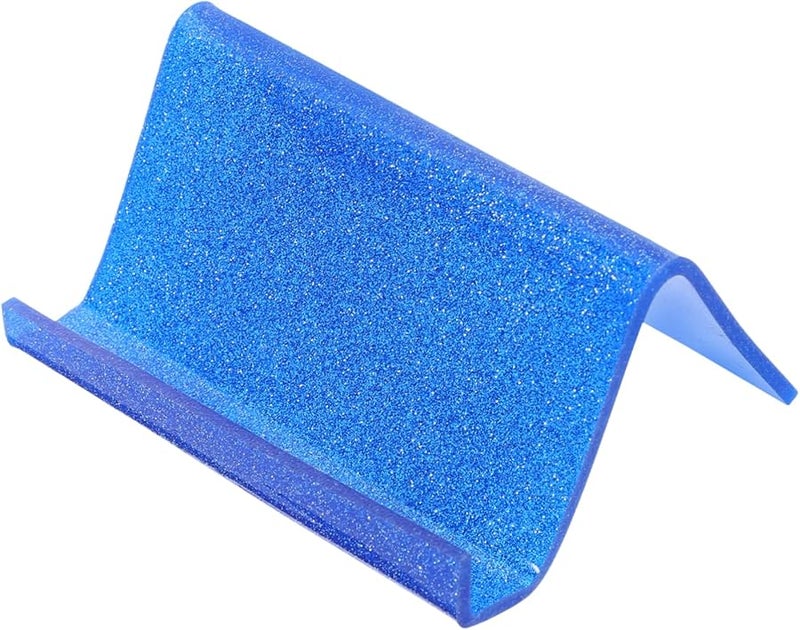 Glitter Acrylic Business Card Holder Desk Display Stand With Easy Access Base - Image 1